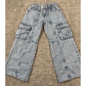 Old Navy High Rise Baggy Jeans Wide Leg Girls Size 8 - Read